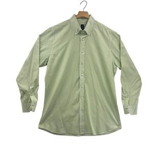 Robert Talbott Estate Trim Fit Men's XXL Green Stripe Button Down Dress Shirt